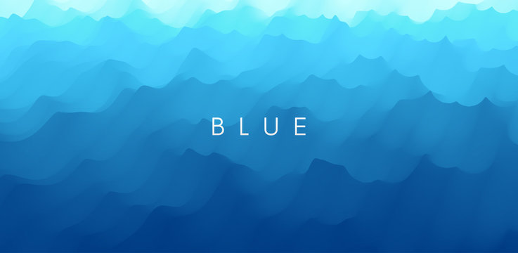 Water surface. Blue abstract background. Vector illustration for design.