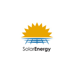 Solar energy logo design inspiration vector template