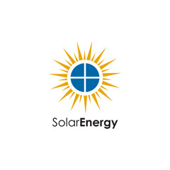 Solar energy logo design inspiration vector template