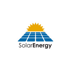 Solar energy logo design inspiration vector template