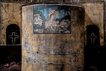 Back of a church in the Coptic cemetery in Cairo