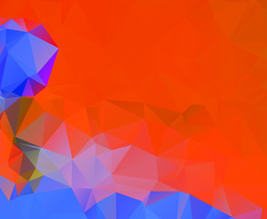 Abstract multicolor orange son background. Vector polygonal design illustrator