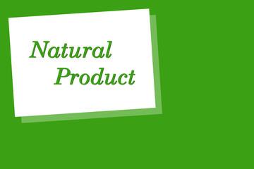 Text is a natural product. Organic ecological product. green background with geometric pattern. natural food. Food Label.