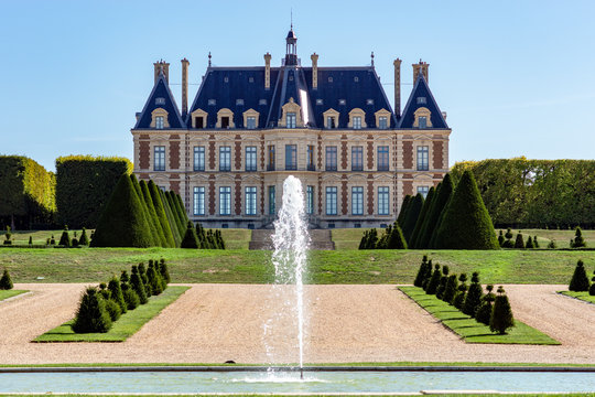 Chateau de Sceaux inside parc de Sceaux in summer - Hauts-de-Seine, France.