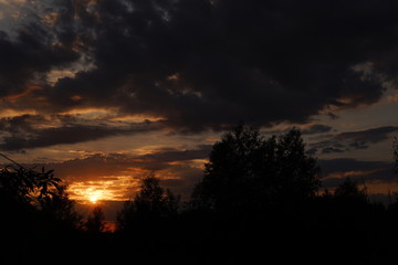 Fototapeta premium sunset sky clouds