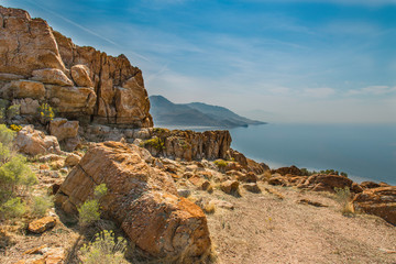 landscape view of the great salt lake utah