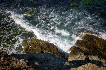 water on the rocks