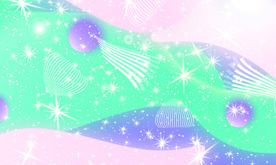 Obraz na płótnie Canvas Fairy background. Unicorn pattern.