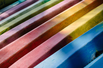 Colorful shades of kayak