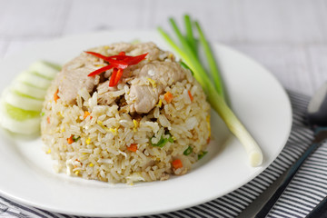 fried rice with pork and egg