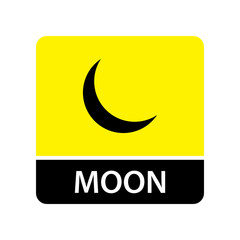 Moon icon vector