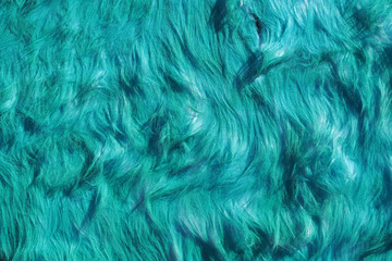 Blue faux wool as texture and background