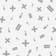 Vector illustration of math symbols.