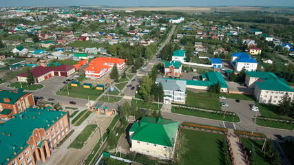 Tatarstan. The Village Of Cheremshan. Aerial view.