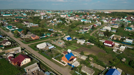 Tatarstan. The Village Of Cheremshan. Aerial view.