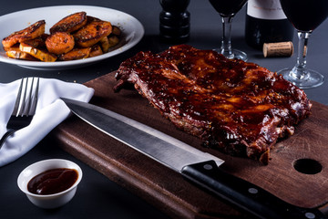 Baby back ribs with sweet potatoes