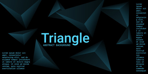 Triangular background. Abstract composition of 3d triangles.