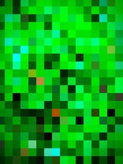 abstract mosaic black and green background with squares