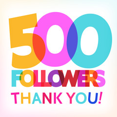 500 followers thank you! card