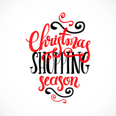 Obraz na płótnie Canvas Christmas shopping season poster