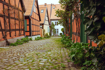 Stralsund. Historic architecture of the Port city located on the island of Rugen in Germany