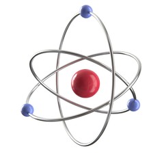 atom isolated on white background