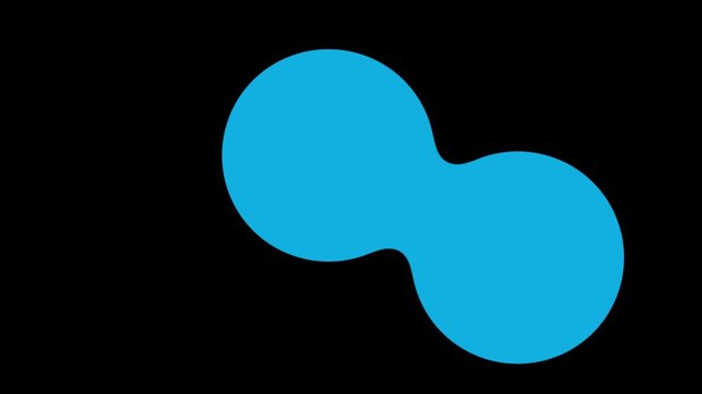 Abstract background with morphing circles in flat style on black background. Futuristic organic designed liquid animation background.