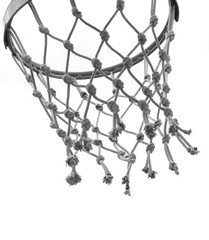 Basketball  ring and net. in low angle view