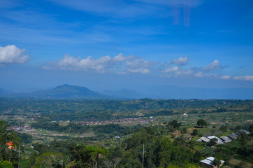 Fototapeta na wymiar Beautiful panorama from the Lawu mountain