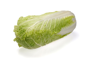 Peking cabbage on a white background.