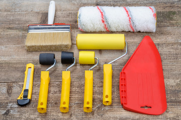 Construction tool for wallpaper work.
