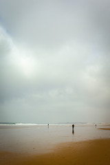 Chiclana beaches with cloudy day