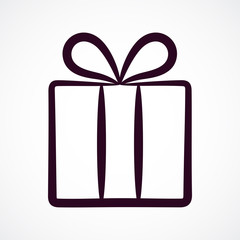 Contour illustration of gift