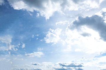 Blue sky with natural white clouds landscape.- Image