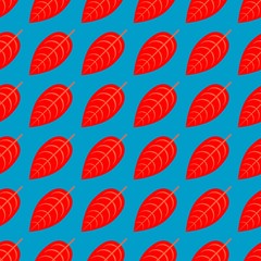 Vector seamless autumn leaves pattern