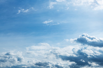Fototapeta premium Blue sky with natural white clouds landscape.- Image