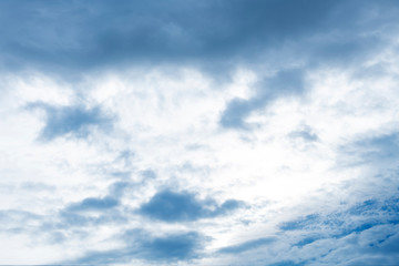 Blue sky with natural white clouds landscape.- Image