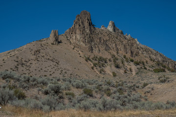 Saddle Rock formation view from below