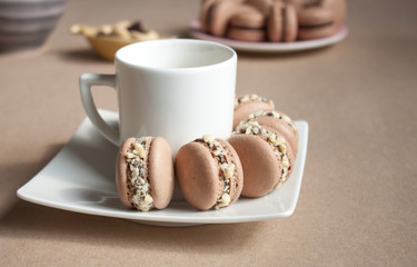 Coffee and macarons.
