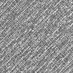 Texture or graphic pattern from short, thin line intersections, positioned vertically, obliquely, or horizontally. Textile. Paper. Monochrome. For posters, banners, retro and urban design 