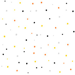 Abstract seamless pattern with colourful dots on white background 