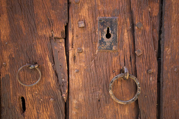 Old wooden door