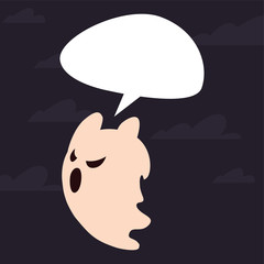 ghost happy halloween celebration design