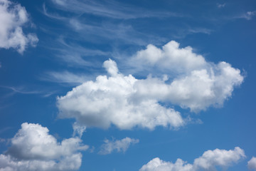 blue sky with light white clouds