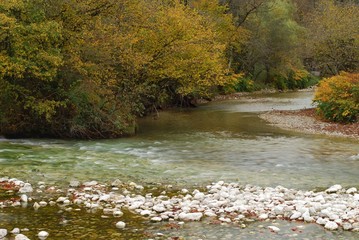 Fluss Herbst Slowenien