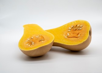 butternut squash isolated on white background