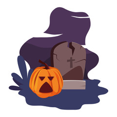 happy halloween celebration design vector ilustration