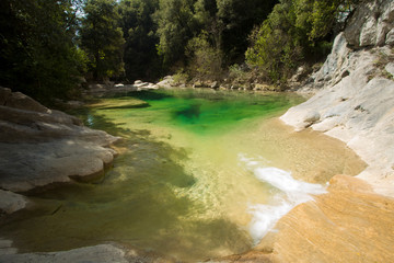 Crystal clear water pond