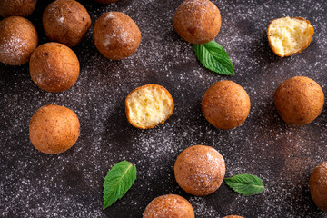 Tasty Cottage cheese donuts with Sugar Powder