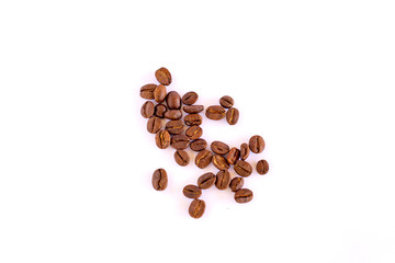 Coffee beans isolated on white background